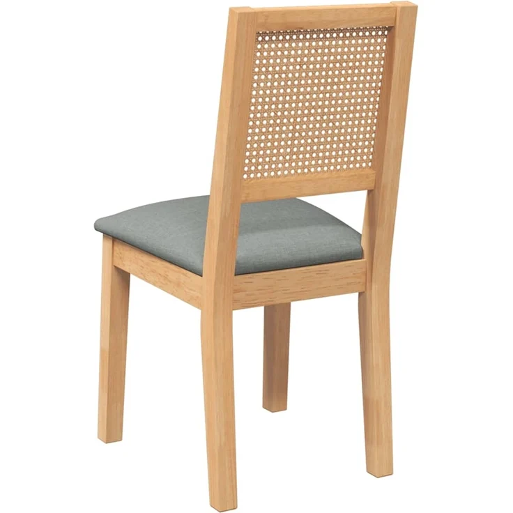 vidaXL Esszimmerstühle mit Kissen 2 Stk. Massivholz Gummibaum 4102480 – Bild 6