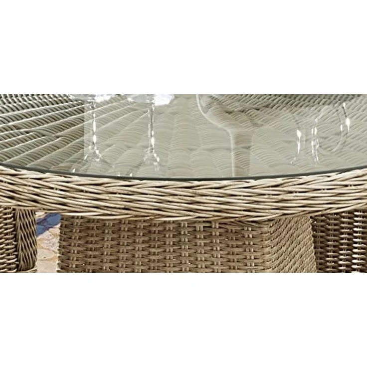 Destiny Gartentisch LUNA (1-St, Ø120x75 cm), (120x75 cm), Aluminium, Polyrattan – Bild 2