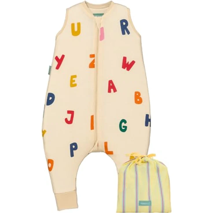 molis&co - Baby Schlafsack mit Füßen - Ideal für Frühling und Herbst - Babyschlafsack mit Füßen 1 tog - Leicht gepolstert - 100% Baumwolle (Oeko-TEX 100), Premium Qualität - ABC (80 cm) – Bild 2