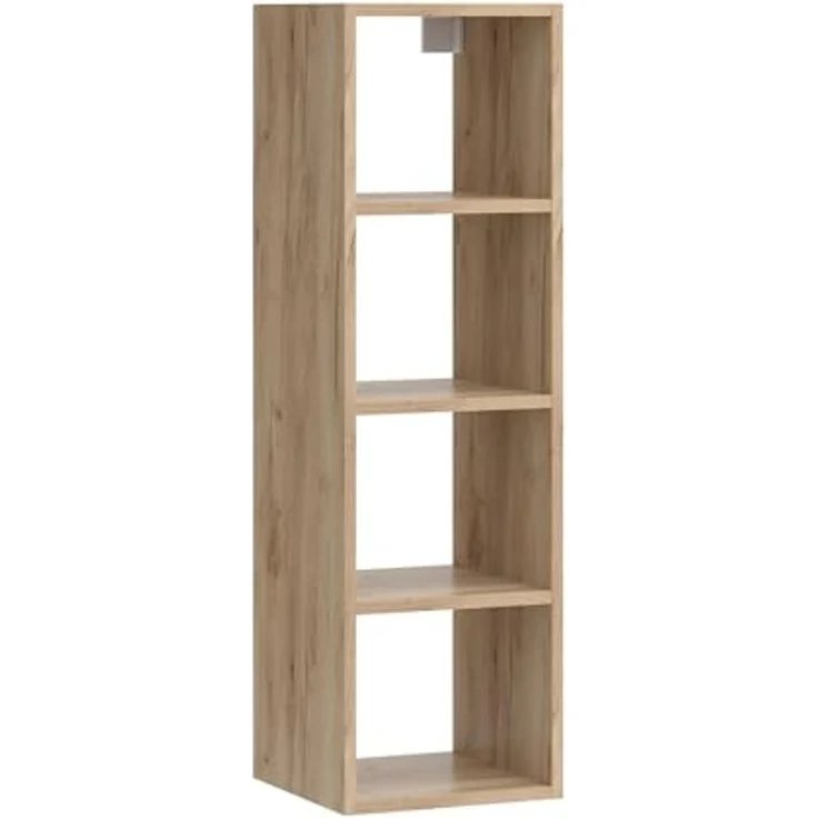 Wandregal Wido Anthrazit 30 x 100 cm mit 4 offene Ablagen Vicco – Bild 1