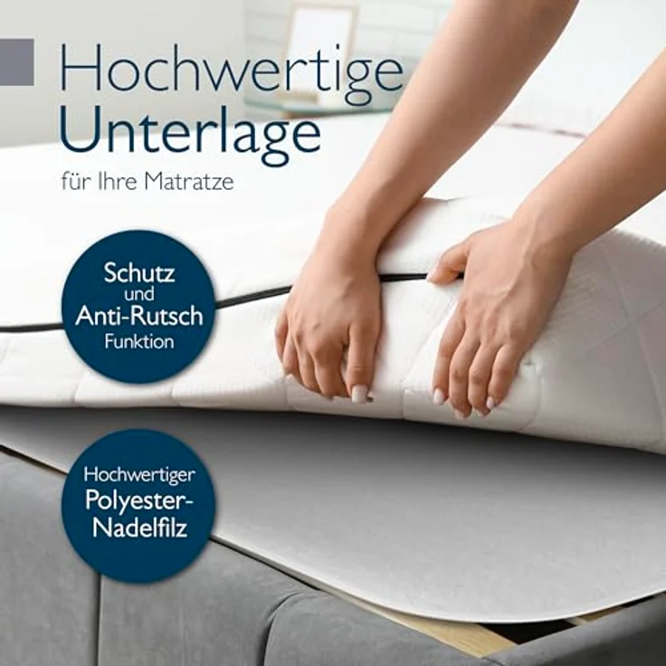 Beautissu Matratzenschoner Beautect mit Noppen 200 x 120 x 0.5 cm – Bild 3