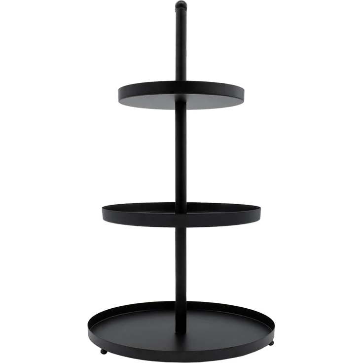 Spetebo Etagere aus Metall in schwarz mit 3 Ablagen, Metall, (Etagere, 1-tlg, mit 3 Ablagen), pflegeleicht – Bild 3