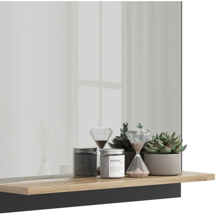 Badspiegel Marelle Anthrazit/Artisan 60 x 67 cm mit Regal Vicco – Bild 6
