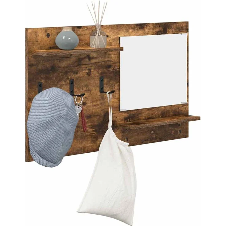 vidaXL Wandmontierter nachttisch Geräucherte Eiche 90 x 10 x 50 cm 874519 – Bild 3