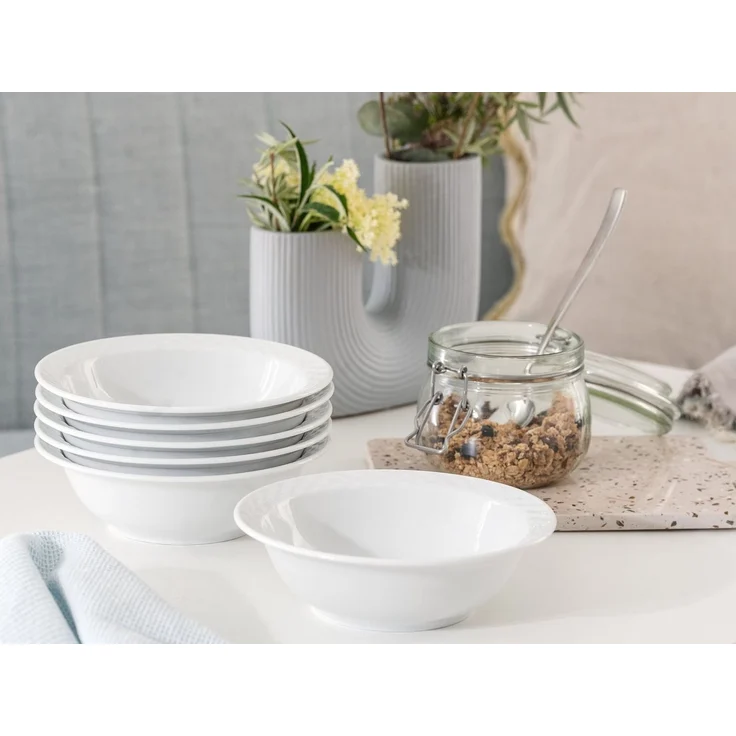 CreaTable Müslischale Polo, Schalen-Set, 6-tlg, Porzellan, (Set, 6-tlg), Europäische Spitzenqualität, Manufakturstil, Ausdrucksstarkes Relief – Bild 2
