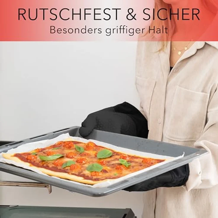 AVANA Topfhandschuhe Silikon Ofenhandschuhe Hitzebeständige Kochhandschuhe Handschuhe, Anti-Rutsch, weiches Baumwoll-Innenfutter, bis 250°C – Bild 7