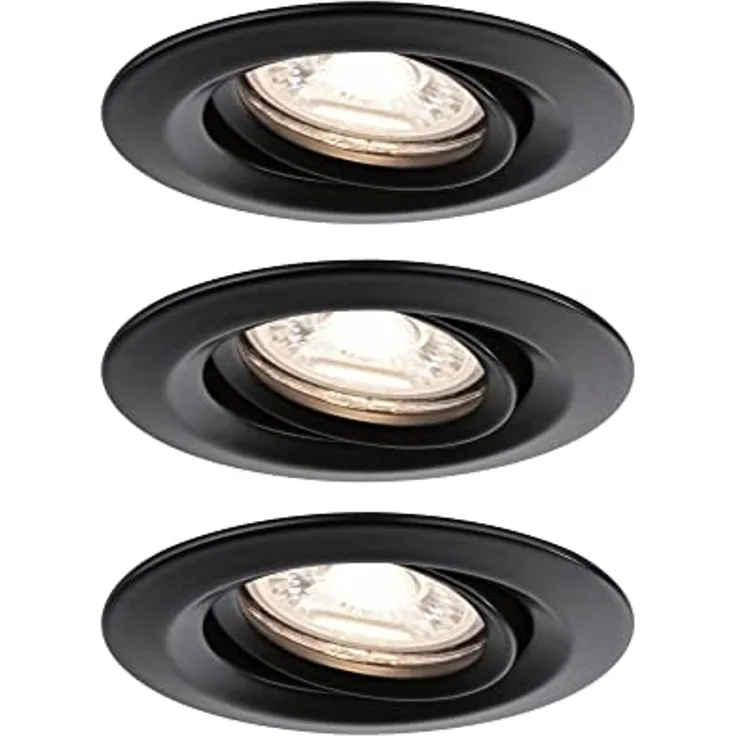 Paulmann 93083 Einbauleuchte Nova mini Coin Basisset schwarz 2700K schwenkbar