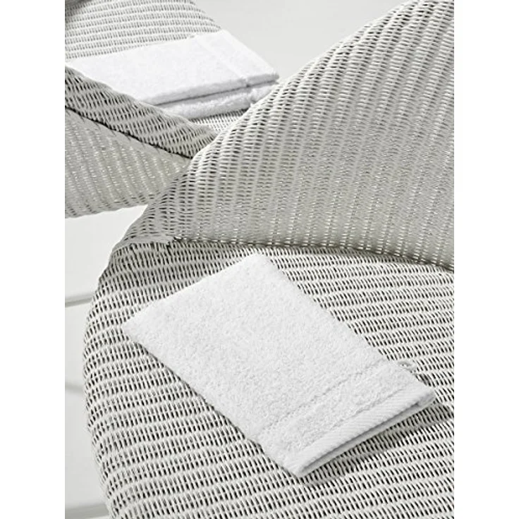 De Witte Lietaer 194686 Stephanie Waschlappen, Baumwolle, 4er Pack, weiß, 15 x 22 x 1 cm – Bild 3