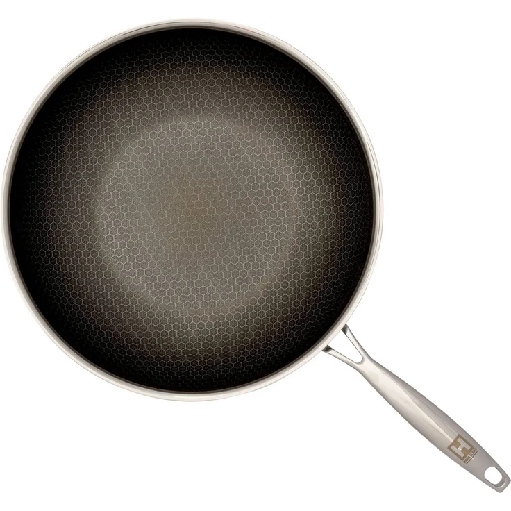 HENSSLERS Wok HENSSLERS Edelstahl Wok inkl. Glasdeckel, Ø 28 cm, Edelstahl (2-tlg), Wokpfanne für die asiatische Küche – Bild 2