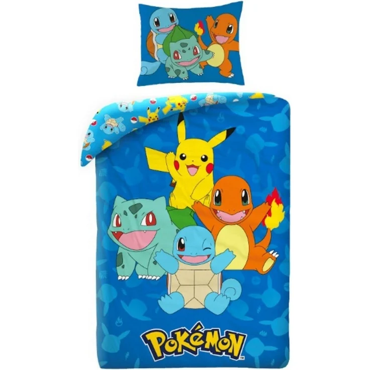 Pokémon Kinder-Bettwäsche – Bettbezug 140x200 cm + Kissenbezug 60x70 cm – Bild 3