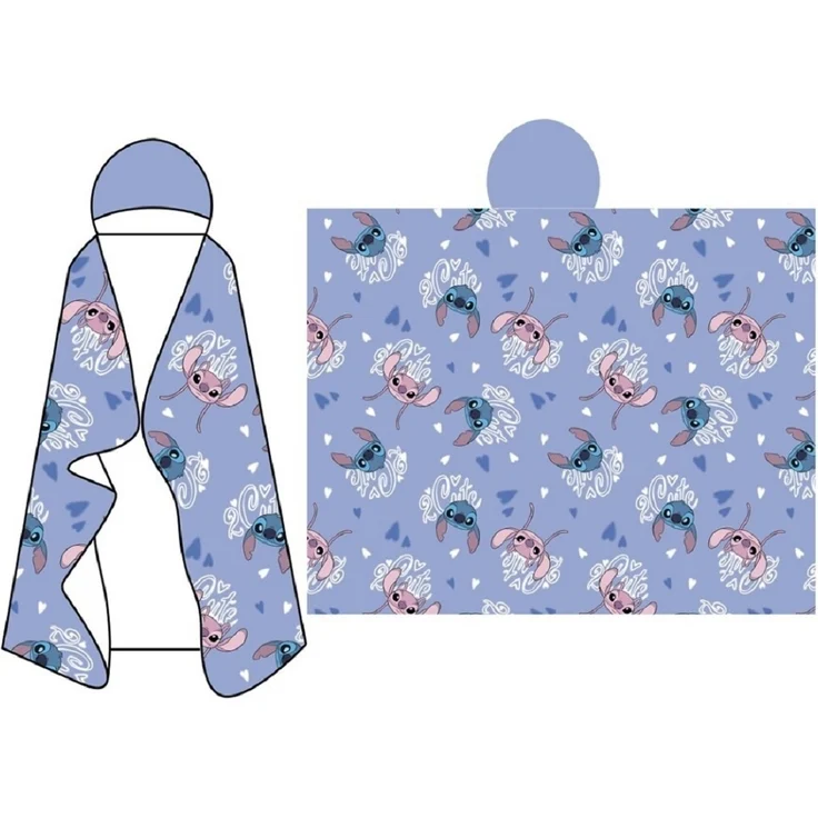 Lilo & Stitch Kuscheldecke mit Kapuze für Kinder – weich & wärmend – 120x150 cm – Bild 4