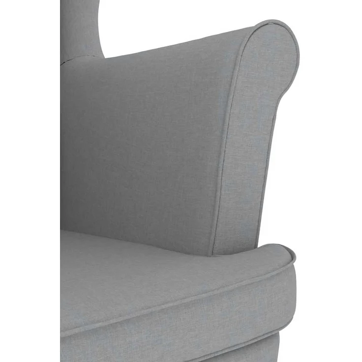 vidaXL Sessel mit Fußhocker Hellgrau Stoff 3307989 – Bild 8