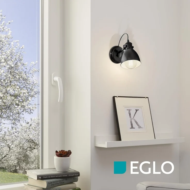 Eglo WANDLEUCHTE 1XE27 60W (PRIDDY SCHWARZ) – Bild 4
