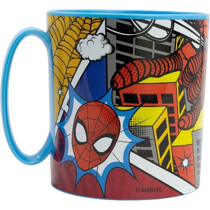 Spiderman Becher Mikrowellengeeigneter Kunststoffbecher 390 ml – Motivbecher für Kinder – Bild 2