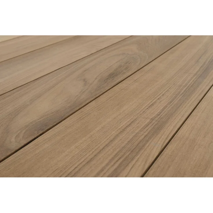Gartentisch Norema aus Aluminium und Teakholz, modern, ausziehbar für 10–14 Personen, weiß – Bild 8