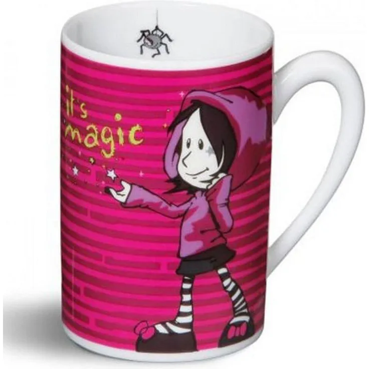 Nici 35982 Tasse Moonville Porzellan 7. 5 x Höhe 11 cm, pink