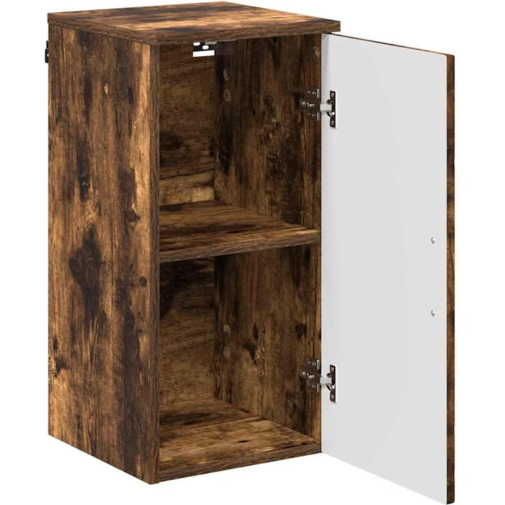 vidaXL Badezimmerschrank mit Tür Geräucherte Eiche 30 x 31,5 x 61 cm 883349 – Bild 4