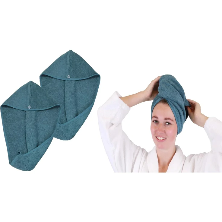 Betz Turban-Handtuch mit Knopf BERLIN Kopfhandtuch Haarturban, (2-St)