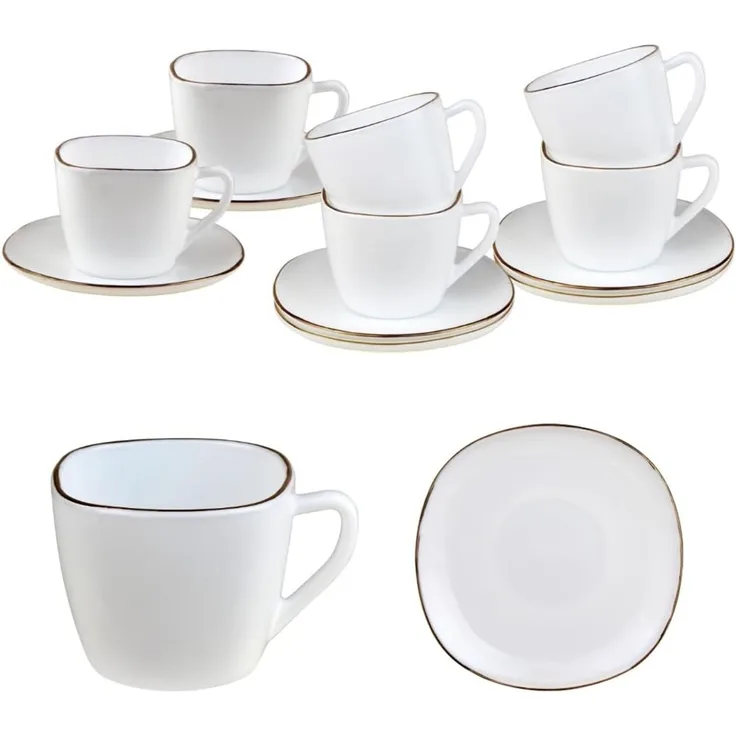 Kinghoff Kinghoff Kaffeeservice mit 6 Tassen und Untertassen Opal 62396