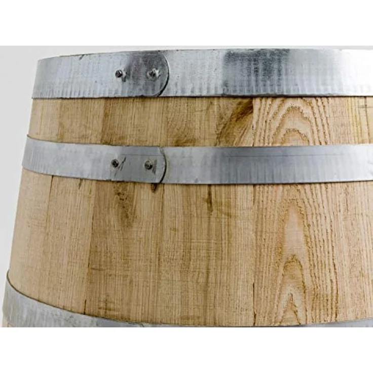 Temesso Stehtisch 100 oder 150 Liter - Holzfass natur - neu gefertigt aus Kastanie – Bild 2
