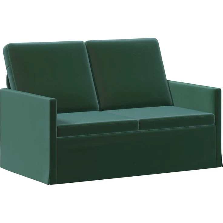 vidaXL 2-Sitzer Sofa Dunkelgrün 130 x 81 x 82 cm Samt (V) 42041056 – Bild 1