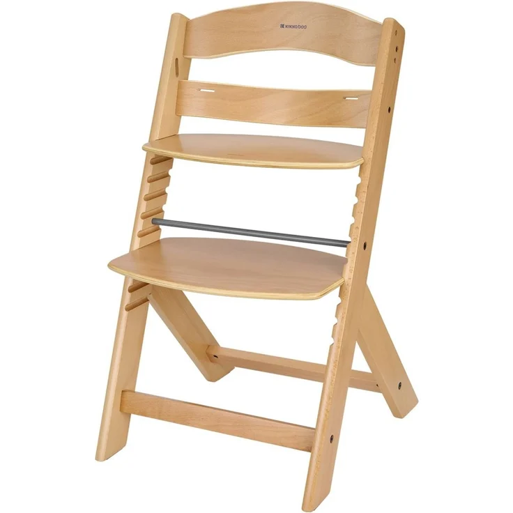 Kikka boo Kinderhochstuhl Nordy Holz Kinderstuhl Fußstütze verstellbarer Sitz braun – Bild 2