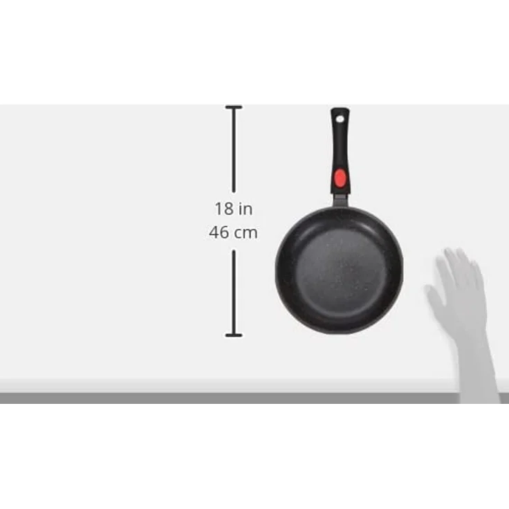 Kamberg – 0008021 – Pfanne 24 cm – Abnehmbarer Griff – Aluminiumguss – Beschichtung in Steinoptik – Für alle Herdarten, auch Induktion – PFOA‑frei – Bild 6