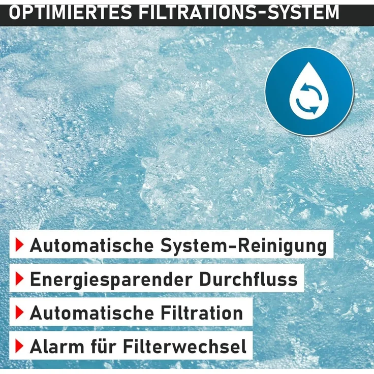 BRAST Whirlpool MSpa Denver & Rova mit Fester Außenwand, Ø182x70cm, (Stromsparend, LED Beleuchtung), für 6 Personen, Ganzjähriger Einsatz – Bild 9