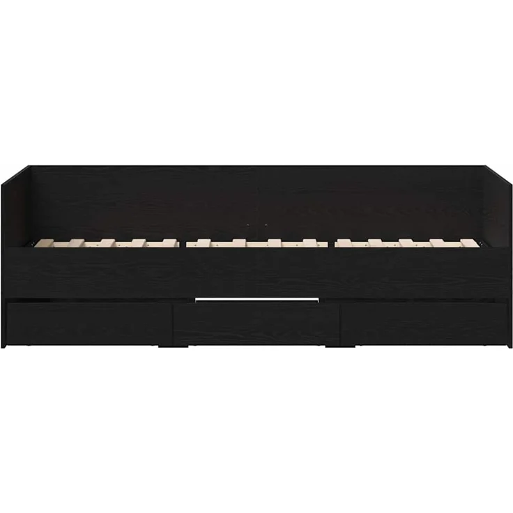 vidaXL Tagesbett Schwarz Eichen-Optik 90 x 200 cm Holzwerkstoff 3333995 – Bild 4