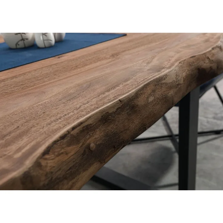 Baumtisch Sheesham 180 x 90 x 79 grau gebeizt / Mikado-Beine anthrazit matt FREEFORM 5