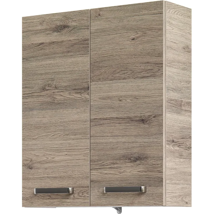 Wandschrank Oasis / Offenbach, Holzwerkstoff, Metall, Holzfarben, 60 x 70 x 20 cm