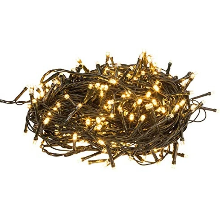 Idena 31123 - LED Lichterkette mit 400 LEDs in Gold-Gelb, mit 8 Stunden Timer Funktion und Transformator, ca. 47,9 m lang, Deko für Innen & Außen, als Party Deko, Weihnachtsdeko, zur Hochzeit – Bild 3