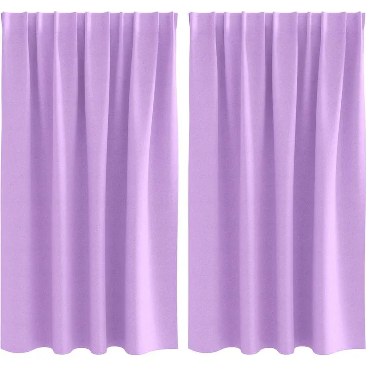 Verdunkelungs-Vorhänge | für Wohnzimmer & Schlafzimmer mit Ringen 2 pcs Lila 140 x 140 cm