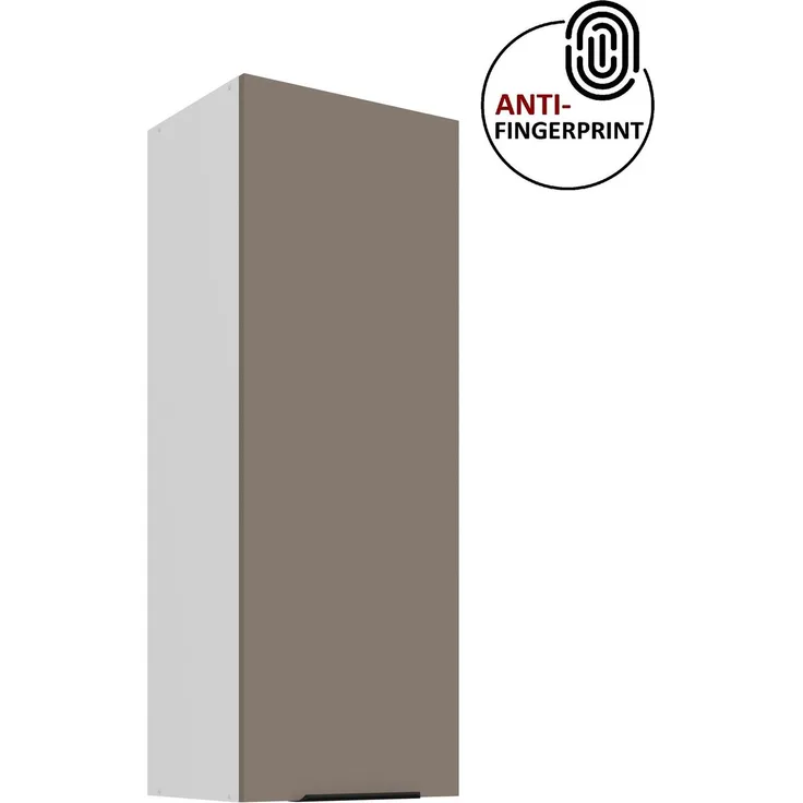 Küchen Hängeschrank 40 cm - Höhe 90 cm ARIA Sandgrau ultra matt + Weiss matt, hochwertige Fronten mit Anti Fingerprint Beschichtung Küchenzeile Küchenblock