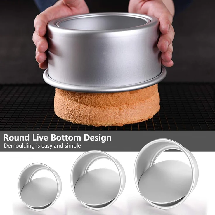 Gesentur Kuchenform Rund Eloxiertes Aluminium Antihaft 3 Größen – Bild 3
