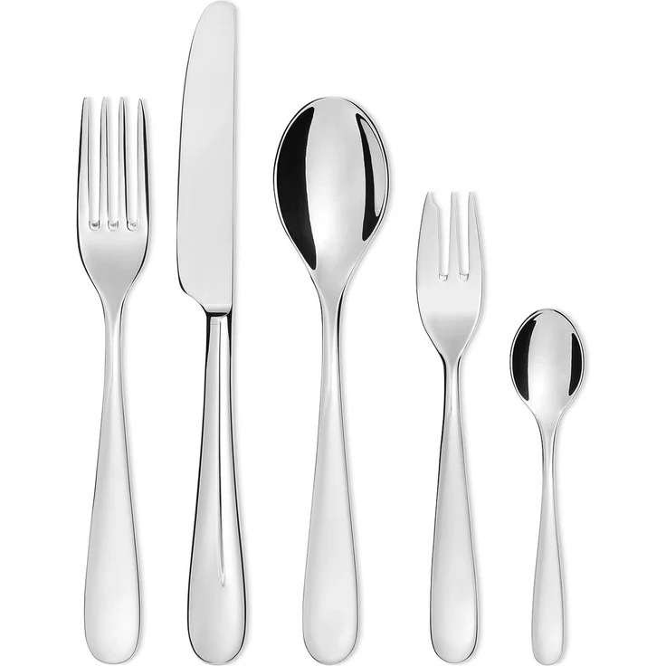 Alessi Tafellöffel Nuovo Milano glänzend 5180/1 (6 Stück) – Bild 4