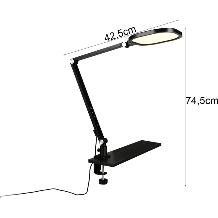 Schreibtischlampe SERVO LED dimmbar klemmbar 3 Lichtfarben inkl. Tageslicht 58cm – Bild 3