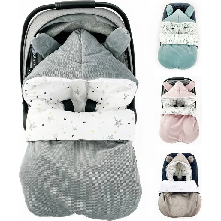 BABEES Fußsack BABYFUßSACK für Babyschale Frühling Übergang warm mit Füllung, Einschlagdecke Fußsack Schlafsack Baby Kinderwagen GANZJÄHRIG – Bild 5