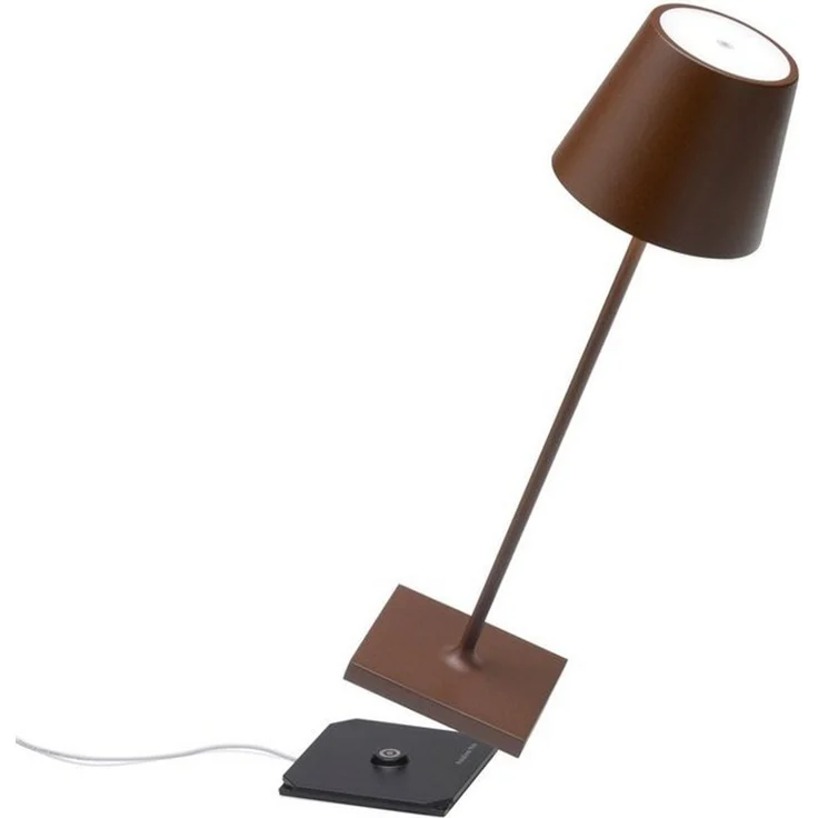Zafferano Poldina Pro Dimmbare LED-Tischlampe aus Aluminium braun – Bild 5