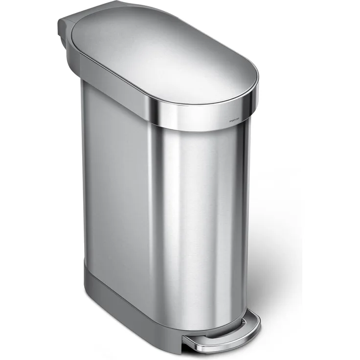 Simplehuman 45L schlanker Pedalbehälter, gebürsteter Edelstahl
