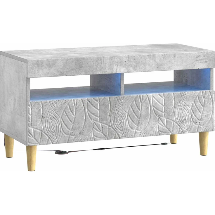 vidaXL 3-teiliges LED TV Regal DELFT Betongrau Holzwerkstoff 3416761 – Bild 5
