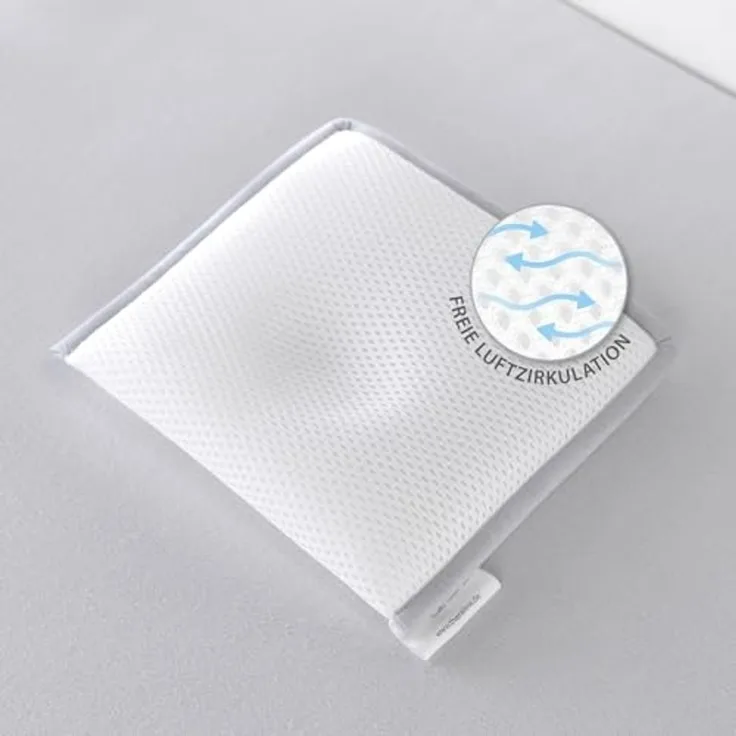 Theraline Babykissen gegen Plattkopf, ergonomisches Babykissen Plagiozephalie, sicheres 3D Abstandsgewebe gegen Verformung, Größe 1 (bis ca. 7 kg) (grau)