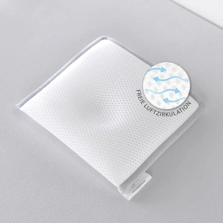 Theraline Babykissen gegen Plattkopf, ergonomisches Babykissen Plagiozephalie, sicheres 3D Abstandsgewebe gegen Verformung, Größe 1 (bis ca. 7 kg) (grau) – Bild 1