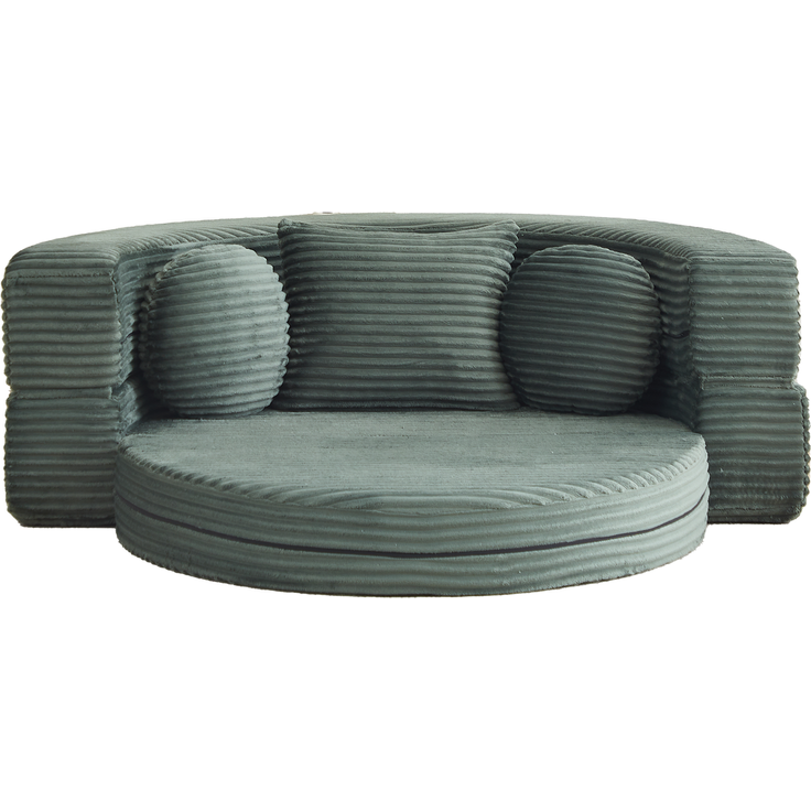 ZUBALIYA SchlafSofa mit USB - Anschluss, mit Schreibtisch, mit Cordbezug, mit Schaumstoffpolsterung, für Wohnzimmer und Apartments – Bild 11