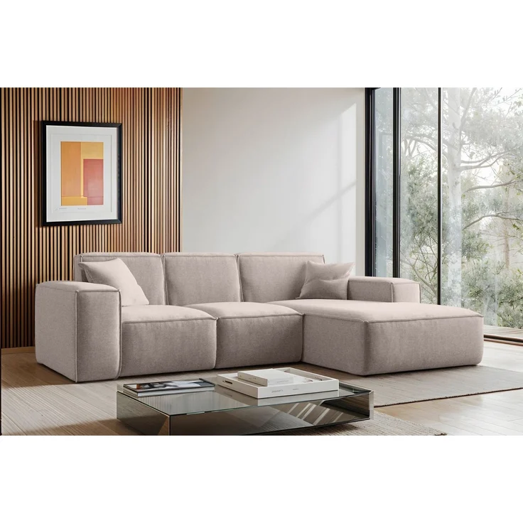 Kaiser Möbel Ecksofa Eckcouch SIENA L-Form, Stoff Poso/Salvador/Maloy/Artico/Velo, Einzelsofa, Bequem, originelles Design, praktisch, viele Farben – Bild 1