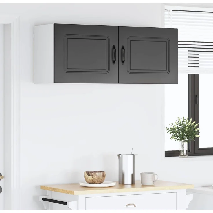 vidaXL Küchenschrank mit Speicher Kalmar 2 pcs Schwarz 50 x 31 x 40 cm 884537 – Bild 4
