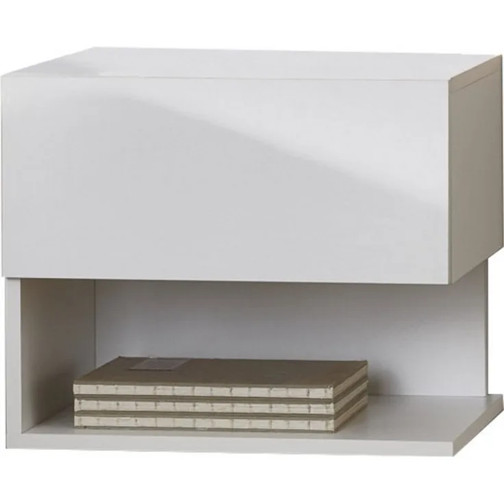 BMG Möbel Nachtschrank Faro 2 grifflose Schublade, wandhängend, links rechts montierbar