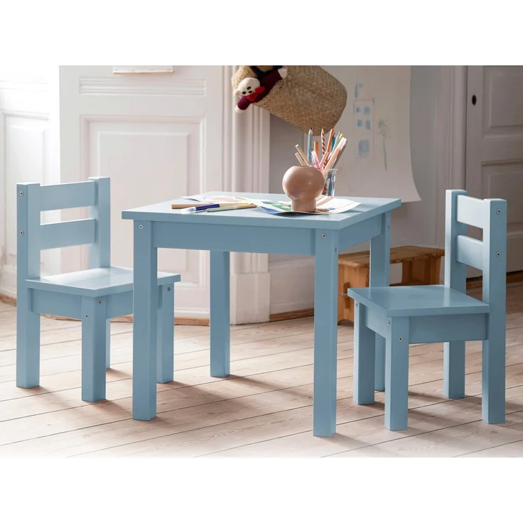 Hoppekids Kindersitzgruppe MADS Kindersitzgruppe, (Set, 3-tlg, 1 Tisch, 2 Stühle), in vielen Farben, mit zwei Stühlen – Bild 3