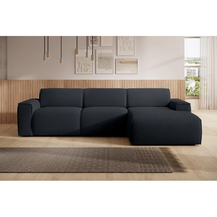 AX LIVING Couch Sofa L Form Didim mini Schwarz 310 cm breit, stilvoll R – Bild 2