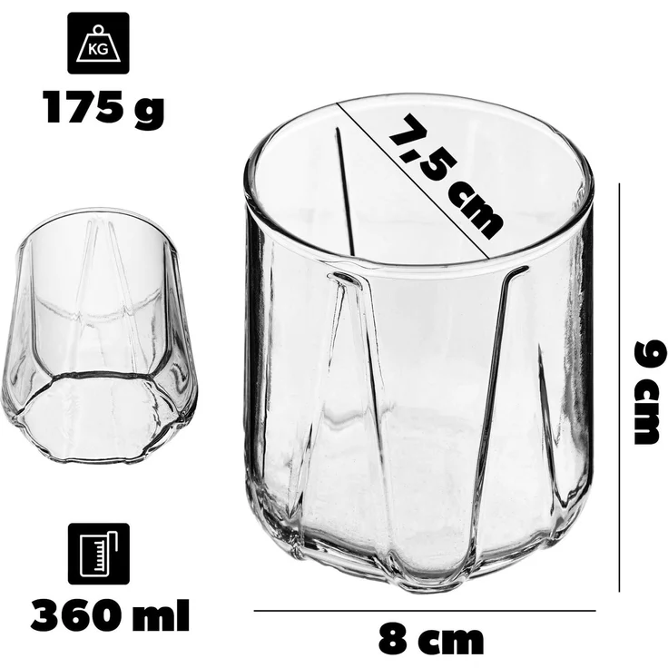KADAX Glas für Getränke und Getränke 360ml 1 Stk – Bild 4